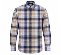 Brax Men Flannel Shirt Daniel C Beige Blue Plaid Modern Fit 740170 74417200 2