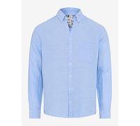Brax Men's Linen Shirt Modern Fit Style Daniel Blue 740006 74410100 29 Sky