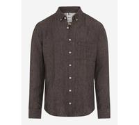 Brax Men's Linen Shirt Modern Fit Style Daniel Brown 740006 74410100 52 Chocolat