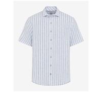 Brax Men's Linen Shirt Style Hardy S Blue White Striped 463908 74422400 14 Roya