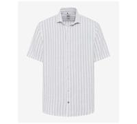 Brax Men's Linen Shirt Style Hardy S Green White Striped 463908 74422400 36 Thym