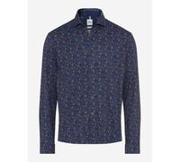 Brax Mens Long Sleeve Shirt Harold Jersey Shark Collar Navy