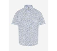 Brax Mens Style Dan Short Sleeve Button-Down Shirt Floral Blue Yellow 16