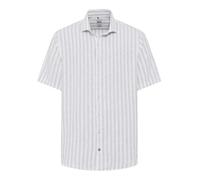 BRAX Men's Style Hardy S Linen Mix Stripe Shirt, 10 Thyme, L