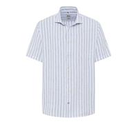 BRAX Men's Style Hardy S Linen Mix Stripe Shirt, 14 Royal, L