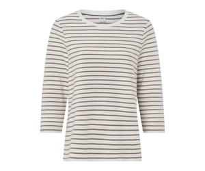 BRAX Women's Style.Bonnie Cotton Structure Rib Stripe Sweatshirt, 53 Taupe, 10