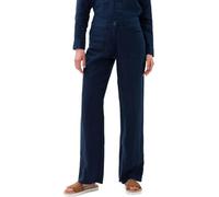 BRAX Women's Style Farina Pure Linen Trousers, 22 Navy, 34W x 30L