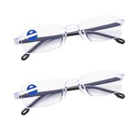 Braxan - 2 x Smart Zoom Lens with Blue Light Color Changing Smart Blue Reading and Auto Focus for Men Women Reading Computer TV