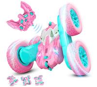 Braxel Pink Remote Control Car Toys for 3-9 Year Old Girls, 360° Flip Stunt Car Toys with 2.4GHz Wireless Control, Gifts for-9 Year Old Girls Birthday Holiday Presents