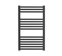 Bray Heated Towel Rail/Warmer/Bathroom Radiator, Gas Central Heating, Black, 800 x 400