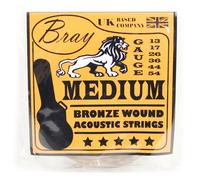 Bray Medium Bronze Wound Acoustic Guitar Strings (13-54) Perfect For M