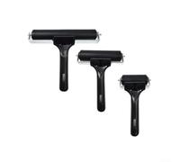 Brayer Roller 60-200mm Soft Rubber Craft Stamping Tool with Black Handle for Printmaking Scrapbooking Paper Crafts Home Decor, 1 Pc(60+100+150mm)