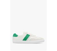 Braylee White Green Leather & Suede Trainers - Green Leather / 4