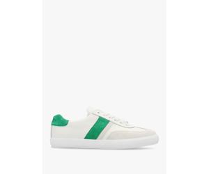 Braylee White Green Leather & Suede Trainers - Green Leather / 4
