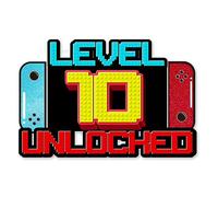 brayqu Video Game 10th Birthday Invitations for Boys - 10 Year Old Gaming Birthday Party Invitation Cards - 20 Fill-in Invites with Envelopes
