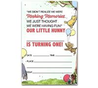 brayqu Winnie the Pooh 1st Birthday Invitations (20 Cards with Envelopes)