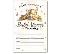 brayqu Winnie the Pooh Baby Shower Party Invitations Pooh Bear Baby Shower Party Invites (20 Cards with Envelopes)