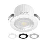 Braytron LED Mini Recessed Spotlight, 3 W, Diameter 44 mm, IP54, 3CCT 3000K, 4500K, 6500K, Switchable, 230 V Recessed Spotlight, 210 lm, without Transformer, Ceiling Spotlight for Bathroom, Kitchen