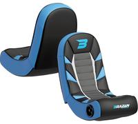 BraZen Python 2.0 Gaming Chair - Blue - Bluetooth 2.0 Sound System, Foldable Gaming Rocker for Console & PC