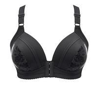 Brazier for Women Women Front Button Compression Sports Bra Front Closure Bras for Women Close Breast Augmentation Bra WirelessUnderwear Bra for Women Pack (Black, 36)