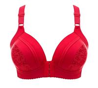 Brazier for Women Women Front Button Compression Sports Bra Front Closure Bras for Women Close Breast Augmentation Bra WirelessUnderwear Bra for Women Pack (Red, 36)