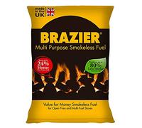 Brazier Pack of 2 Smokeless Clean Burning Coal for Open Fires and Multi Fuel Stoves; Burns 24% Hotter than House Coal, 40Kg
