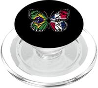 Brazil and Dominican Mix Butterfly Half Brazilian Dominicana PopSockets PopGrip for MagSafe