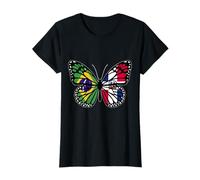 Brazil and Dominican Mix Butterfly Half Brazilian Dominicana T-Shirt