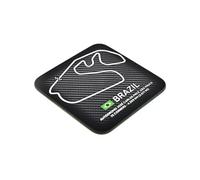 Brazil Autódromo José Carlos Pace Circuit Coaster - Racing Track Layout - Formula - Moto - Grand Prix - Gift Ideas - Motorsport Art Decor - Race Memorabilia - Coffee Tea Square Placemat