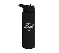 Brazil Bra Brasil Stainless Steel Insulated Water Bottle