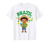 Brazil Brazilian Boy Traditional Outfit Wear Flag Heritage T-Shirt
