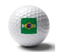 Brazil Brazilian Flag Golf Balls for Men Golfers Distance Straighter Shots Funny Ball