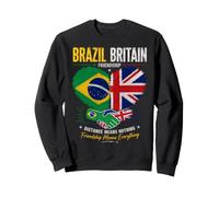 Brazil Britain Friendship Distance Means Nothing Flags Art Sweatshirt