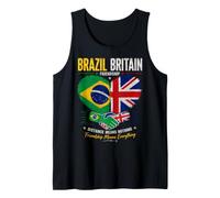 Brazil Britain Friendship Distance Means Nothing Flags Art Tank Top