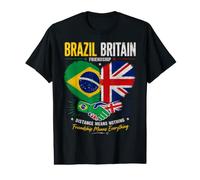 Brazil Britain Friendship Distance Means Nothing Flags Art Value Graphic T-Shirt