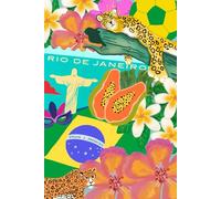 Brazil collage NOTEBOOK: 6 x 9 Inch | 120 Blank lined pages | Tropical Beach Summer Aesthetic Journal for kids, teens, women, men and students