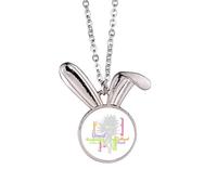 Brazil Dance Samba Culture Wordcloud Rabbit Necklace Pendant Bunny Animal Jewelry Gift