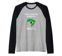 Brazil Distressed Flag Destination Pride Raglan Baseball Tee