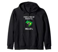 Brazil Distressed Flag Destination Pride Zip Hoodie