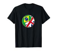 Brazil England English Portuguese Britain British Brazilian T-Shirt