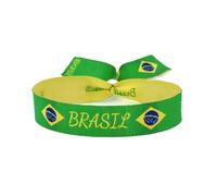 Brazil Flag Fabric Bracelet | Adjustable | Green-Yellow Bracelet to Show Your Pride | Support Canarinha and Symbol of Joy | Gift for Brazilians, Standart, n/d, n/d