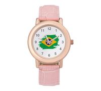 Brazil Flag Fashion Women's Watch Easy Reader Novelty Slim Quartz Casual Dress Wrist Watches