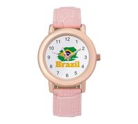 Brazil Flag Fashion Women's Watch Easy Reader Novelty Slim Quartz Casual Dress Wrist Watches