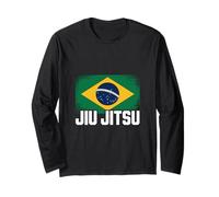 Brazil Flag For Brazilian Jiu Jitsu Lovers And BJJ Fighters Long Sleeve T-Shirt