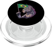 Brazil Flag Leopard Brazilian Roots Brasilian Pride Brasil PopSockets PopGrip for MagSafe