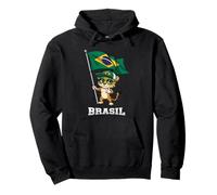 Brazil Flag Leopard Brazilian Roots Brasilian Pride Brasil Pullover Hoodie