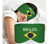 Brazil Flag Print Adults Eye Mask for Sleeping Soft Breathable Blindfold Daily Home Travel Work
