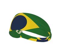 Brazil Flag Printing Double-Sided,Unisex Elastic Sports Headband,Ideal As A Gift For Sports-Loving Friends,Family