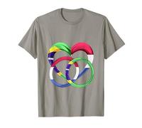Brazil Flag Wedding Rings Heart Marriage Netherlands T-Shirt