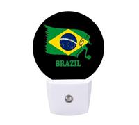 Brazil Football Soccer Flag Funny LED Night Lights Plug Into Wall Smart Lighting for Hallways Kitchen Bedroom